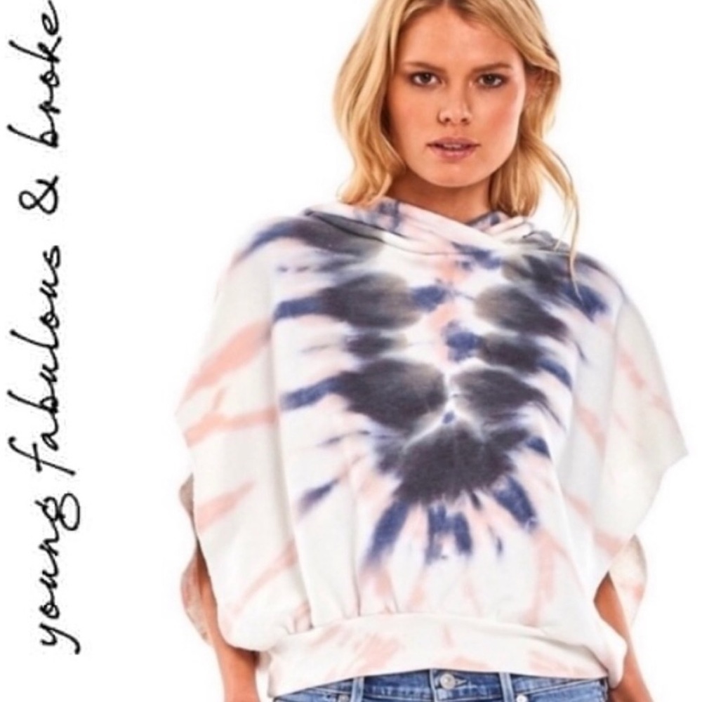 YOUNG FABULOUS & BROKE NWT CARLA CUTOFF HOODIE
